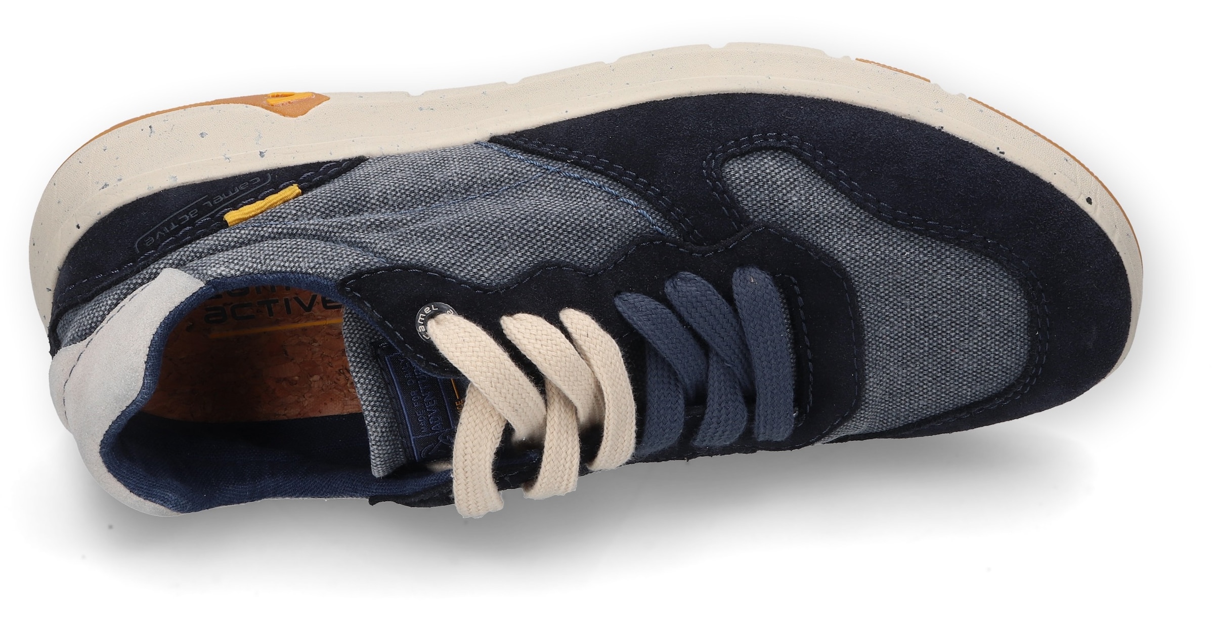 camel active Sneaker, Schnürschuh, Freizeitschuh, Chunky Sneaker mit Jeansoptik