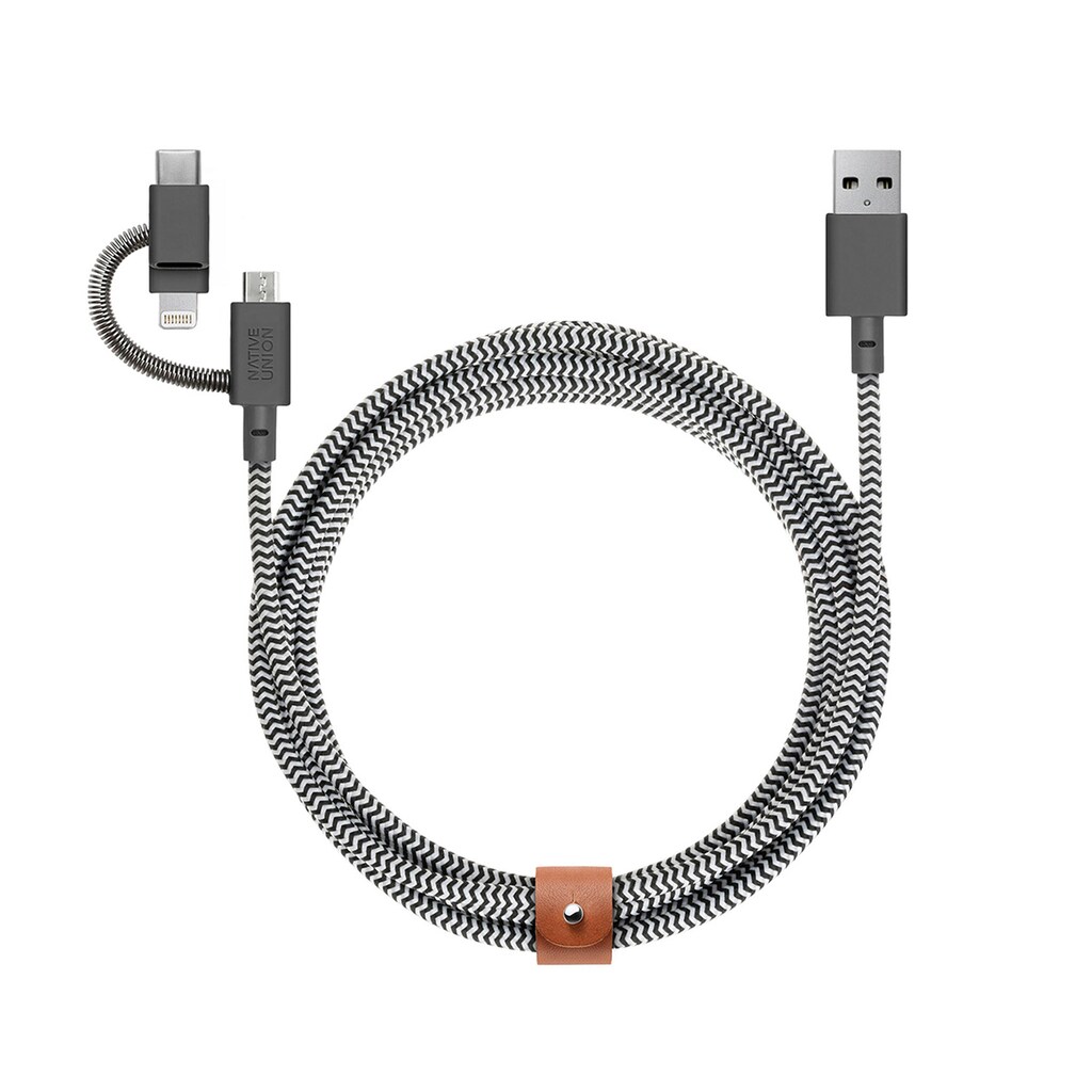 NATIVE UNION USB-Kabel »Native Union Belt Cable 3-in-1«, USB-C-Micro-USB-Lightning, USB Typ A, 200 cm