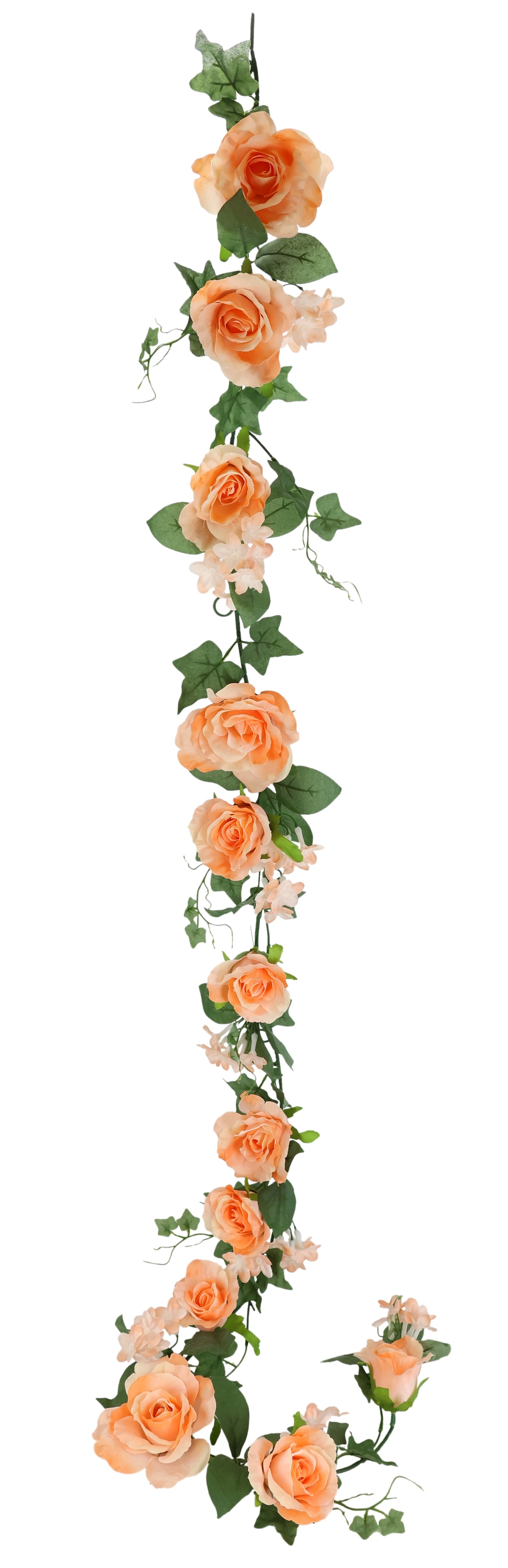 I.GE.A. Kunstblume »Girlande Rosen mit Blüten 185cm für Hochzeit Party Garten Geburtstag« Rosengirlande Pflanze Dekoblume Blumengirlande Künstlich Seidenblumen