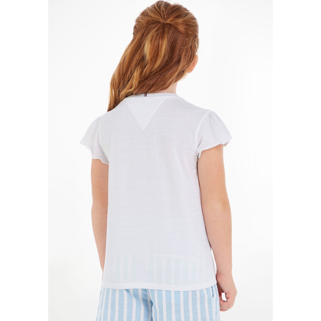 Tommy Hilfiger T-Shirt »ESSENTIAL RUFFLE SLEEVE TOP S/S«