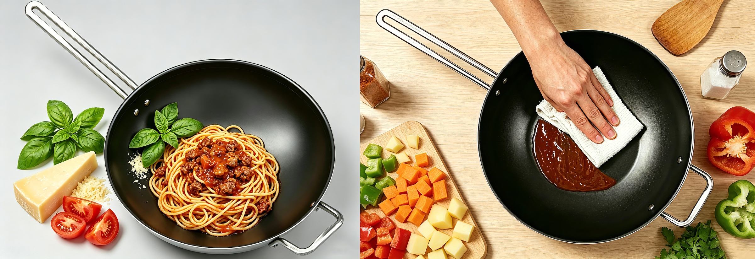Hanseatic Wok »DAILY« Edelstahl 18/10 1 tlg. mit Antihaftbeschichtung, für alle Herdarten, Induktion