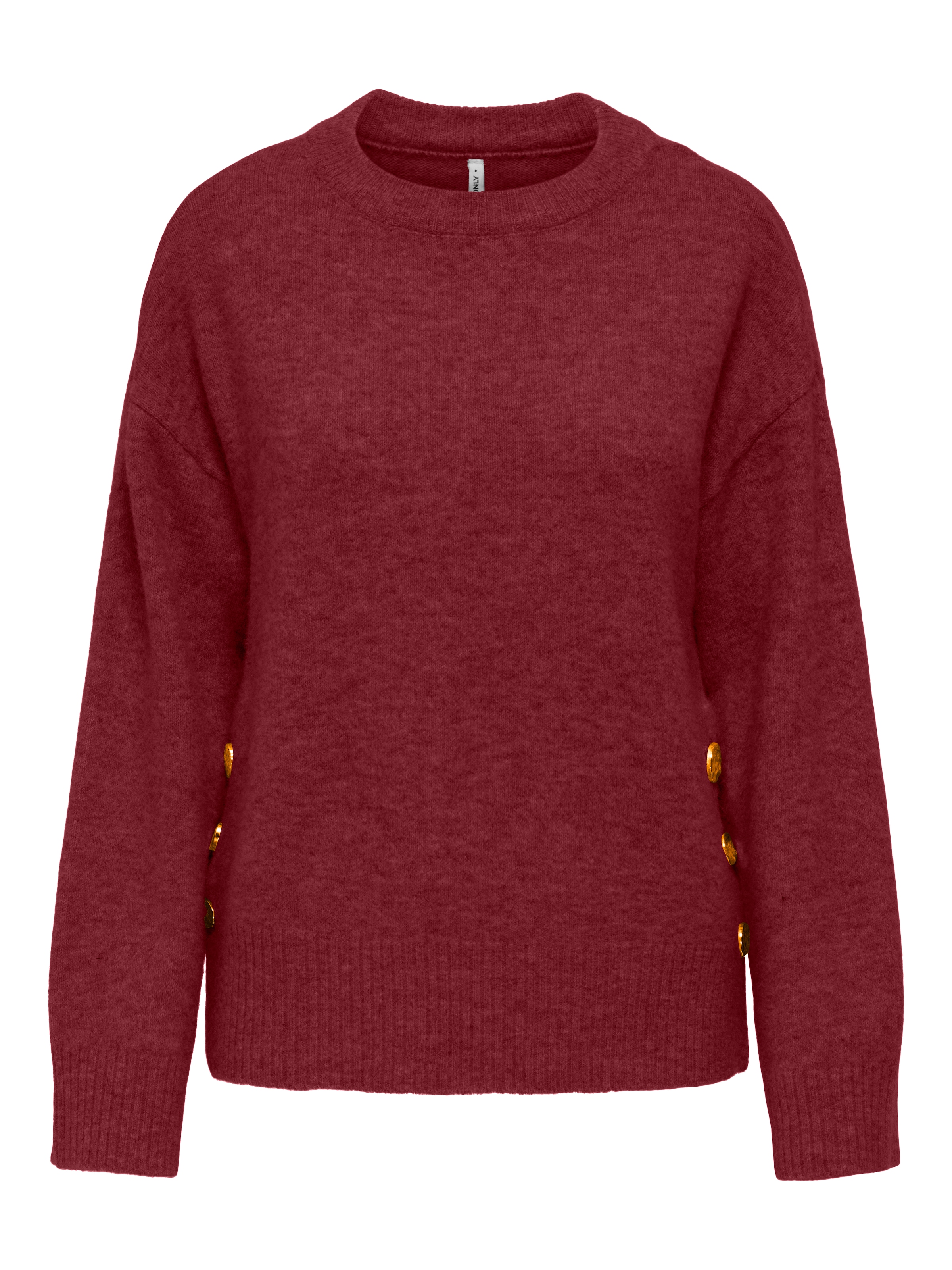 ONLY Strickpullover »ONLRENE LIFE LS BUTTON O-NECK CC KNT«