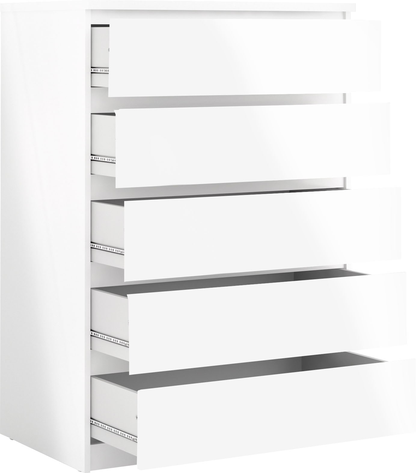 INOSIGN Kommode »Naia«, abgerundete Schubladenkanten auf Metallgleiter, Breite 77 cm