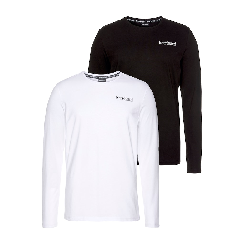 Bruno Banani Langarmshirt, (2er-Pack)