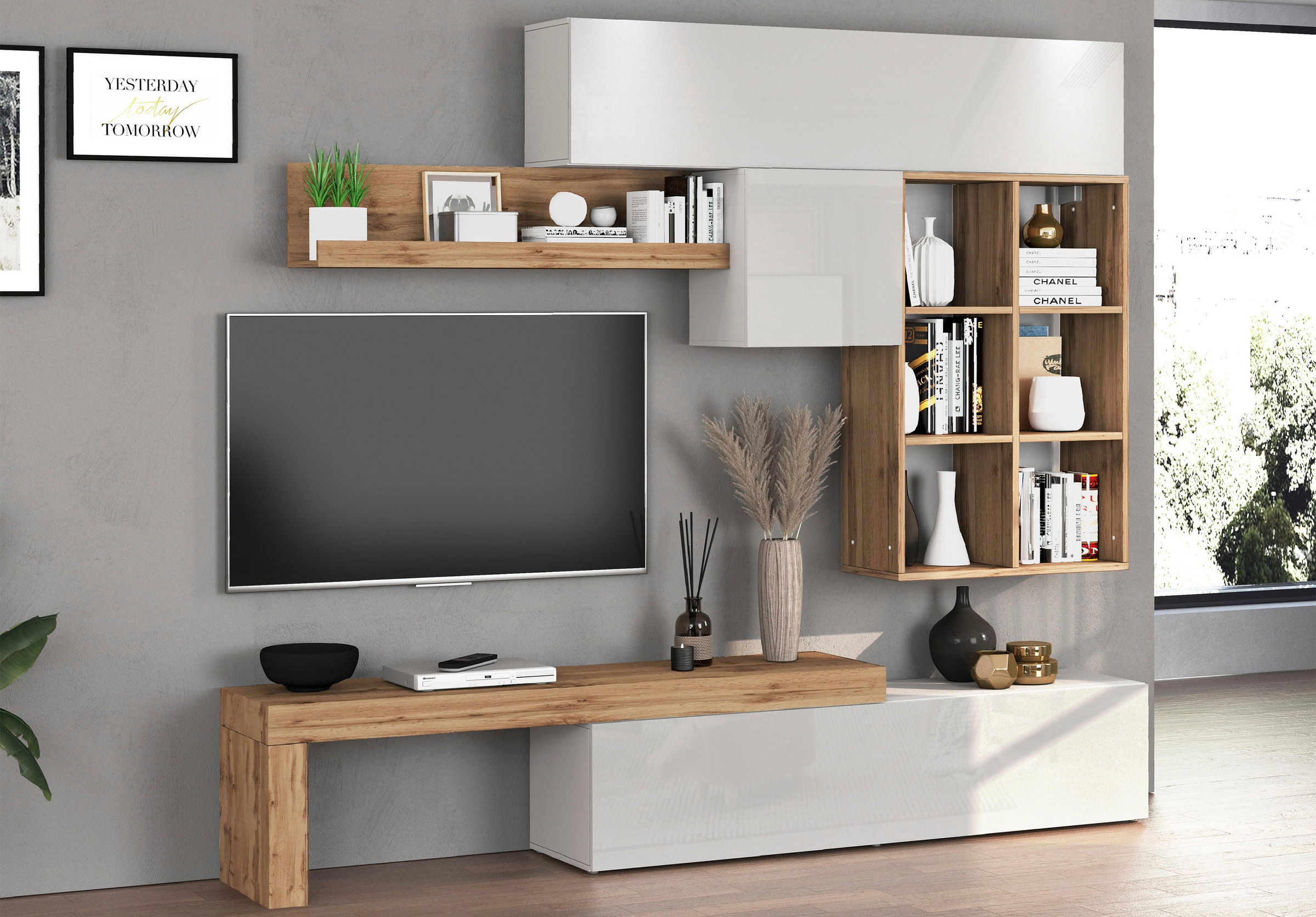 OTTO home Wohnwand »Chronos Wohnwand, Medienwand, 5-er set« 5 Stk. tlg.