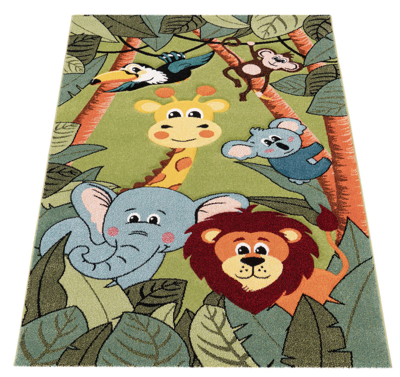 Kinderteppich »Diamond 638«, rechteckig, 3D-Design, Motiv Dschungel Tiere, Kinderzimmer