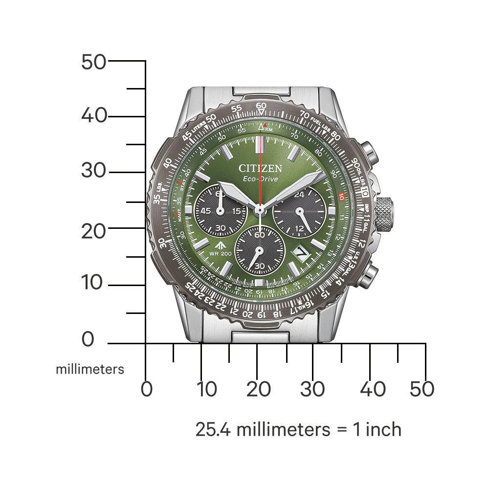 Citizen Chronograph »Promaster Sky« Armbanduhr, Solar, Herrenuhr, Edelstahlarmband, analog, Tag