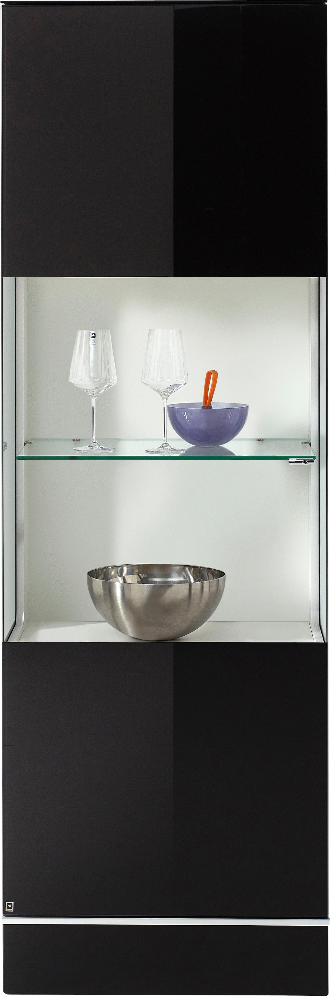 LEONARDO Glasvitrine »CUBE«, mit Klarglas, wahlweise mit Beleuchtung, Höhe 192 cm