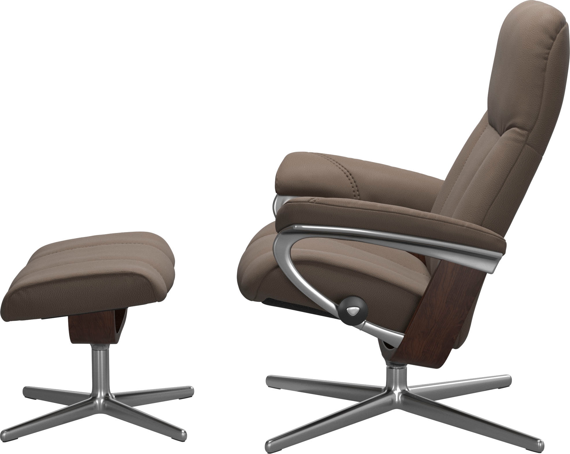 Stressless® Fußhocker »Consul« mit Cross Base, Größe S, M & L, Holzakzent Braun