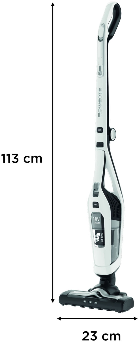 Rowenta Akku-Stielstaubsauger »Dual Force 2-in-1, mühelose Aufbewahrung, klappbarer Griff, LED-Düse«, besonder leicht, langlebige Batterie, 2 Geschwindigkeiten, RH6737