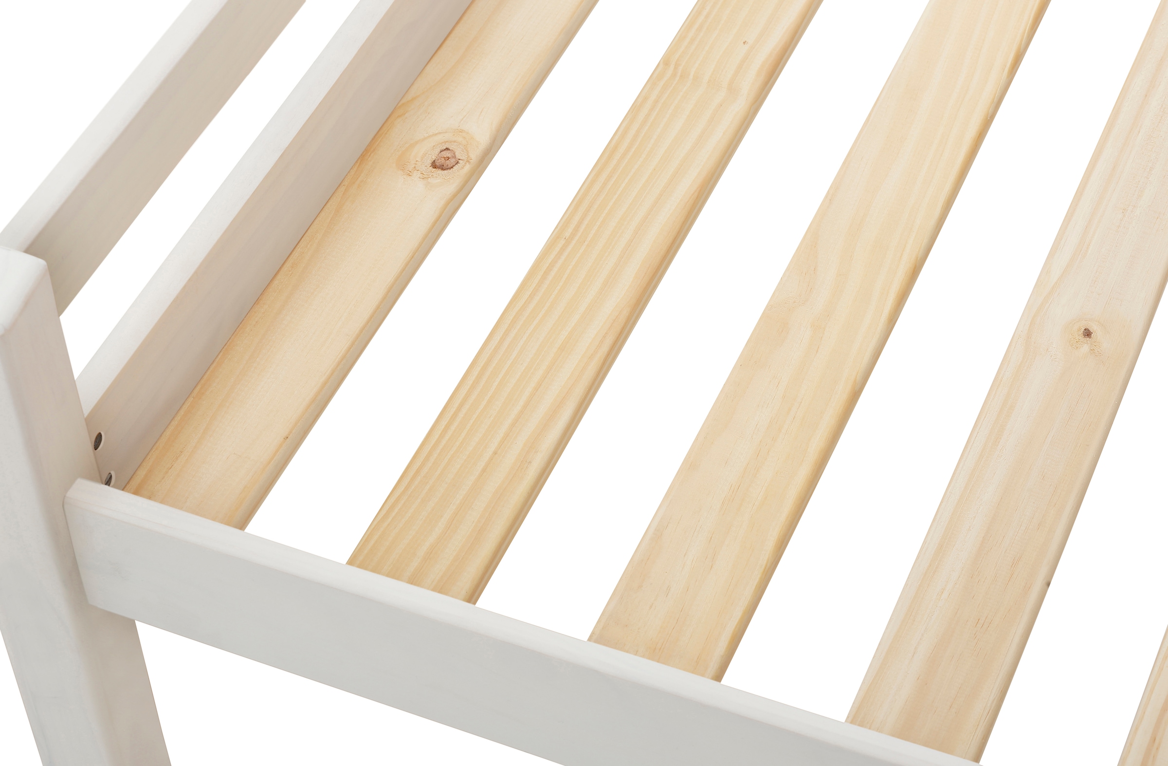Lüttenhütt Kinderbett »Alpi«, Einzelbett aus schönem Kiefernholz, Lattenrost, Liegefläche 90x200 cm