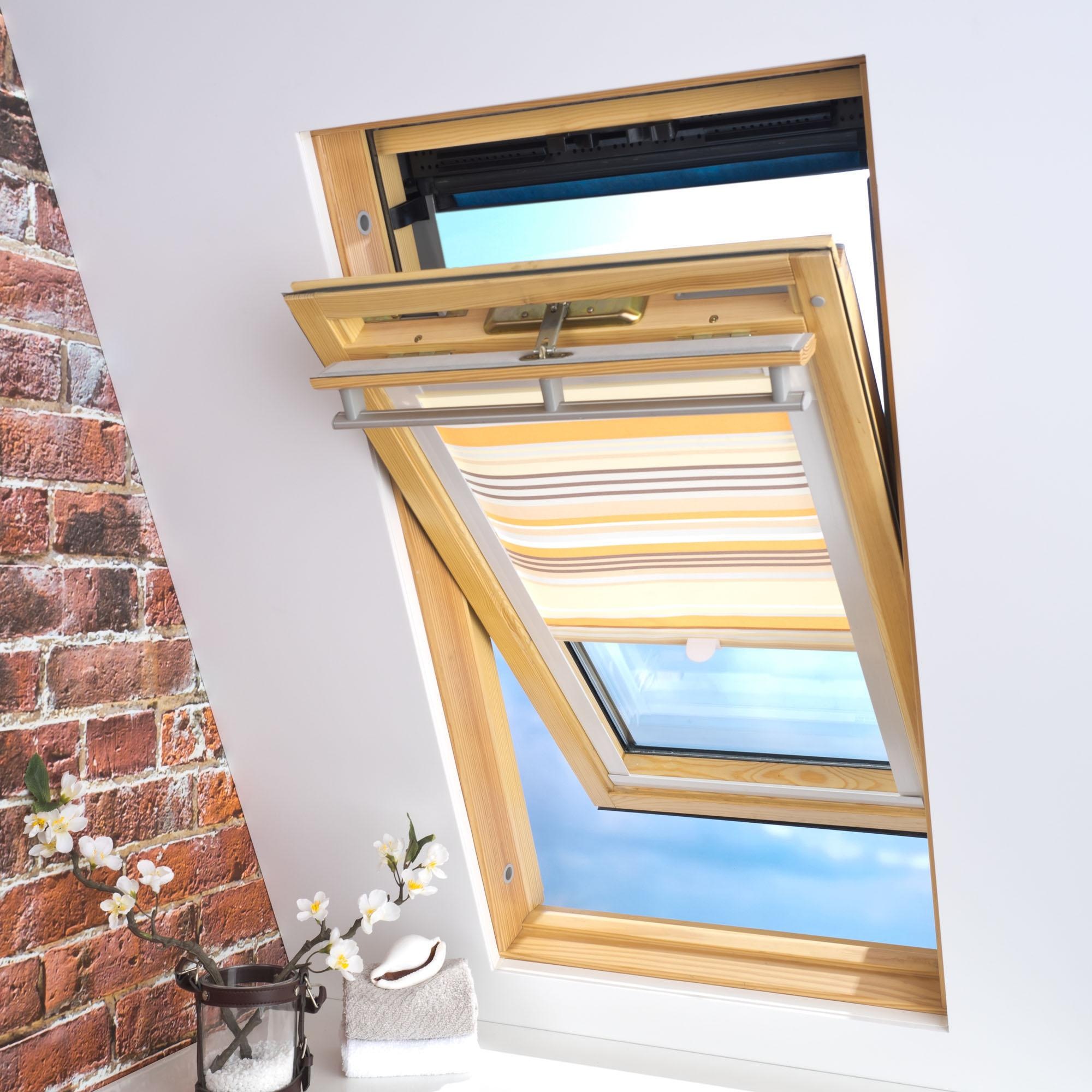 Liedeco Dachfensterrollo »Dekor«, Lichtschutz, in Führungsschienen, Dachfensterrollo Dekor