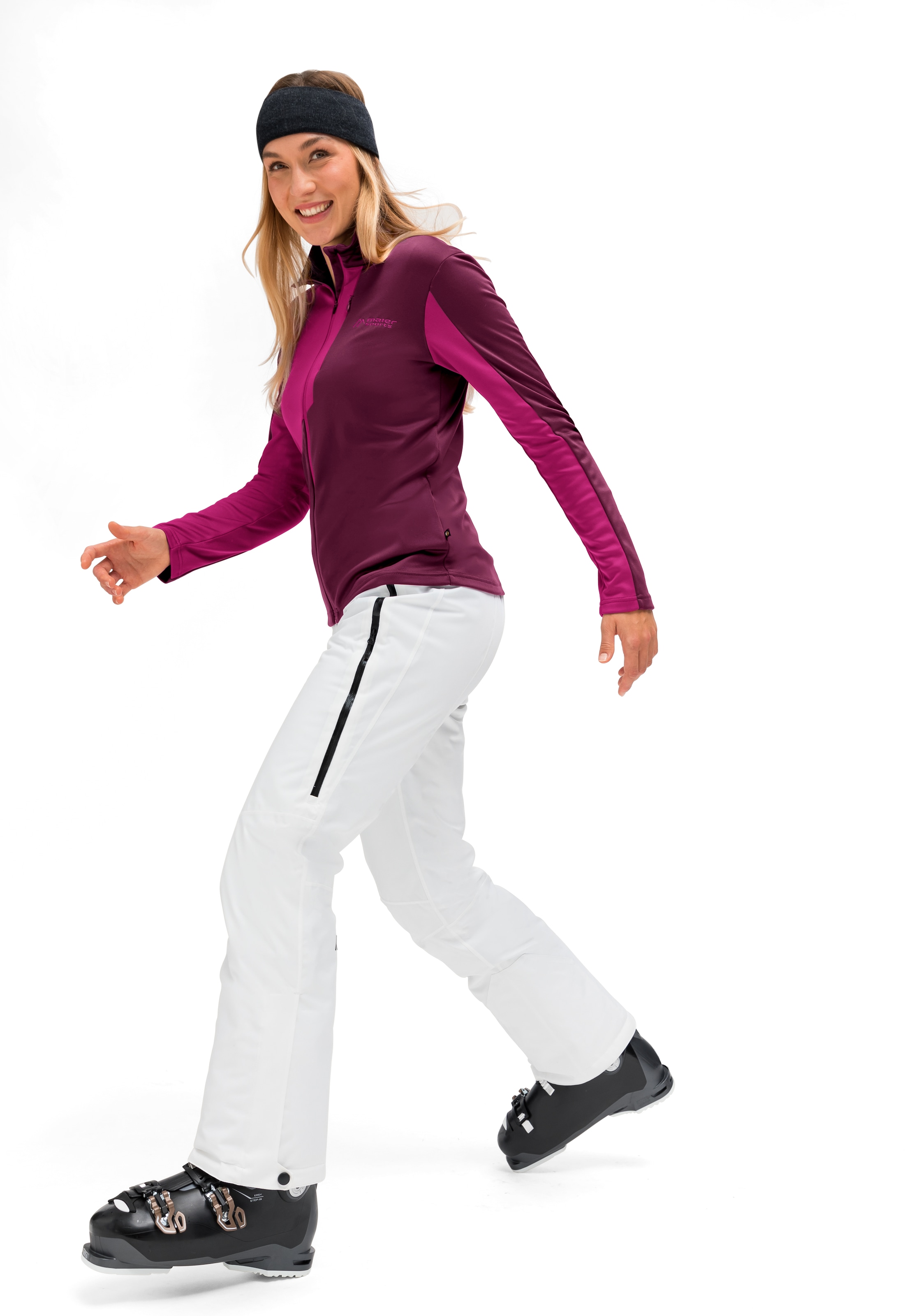 Maier Sports Fleecejacke »Purga Jacket«, Damen Midlayer, Fleece mit aufgerauter Innenseite