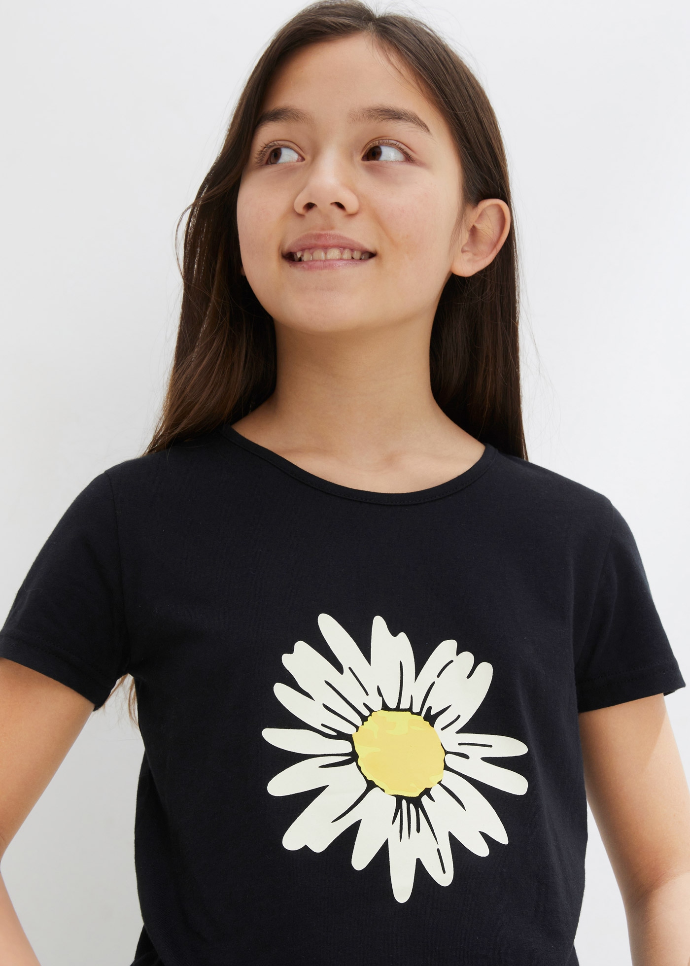 bonprix T-Shirt Packung, 2 Stk. Regular Fit, Kurzarm, für warme Tage, aus Baumwolle, Casual Stil