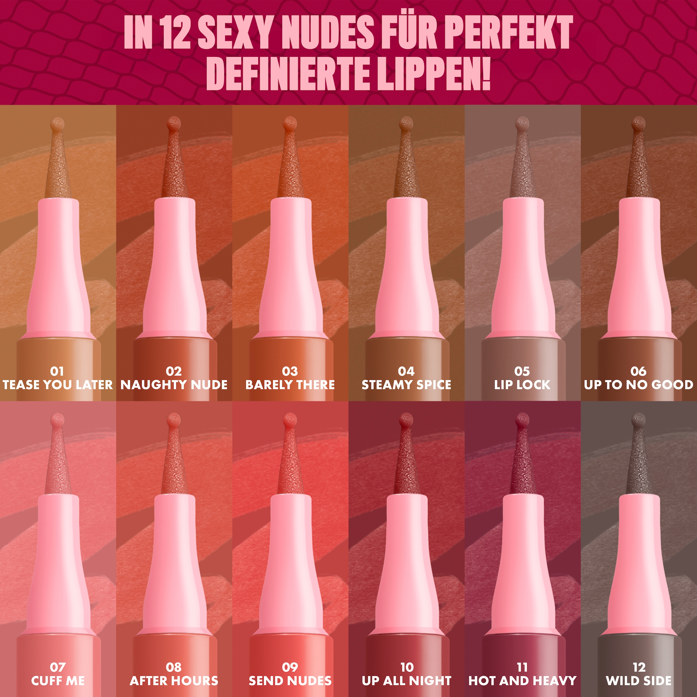 NYX PROFESSIONAL MAKEUP Lippenstift »LIP LINGERIE LIP LINER STAIN« wisch- und wasserfesten Halt, mit präziser Filzkugelspitze