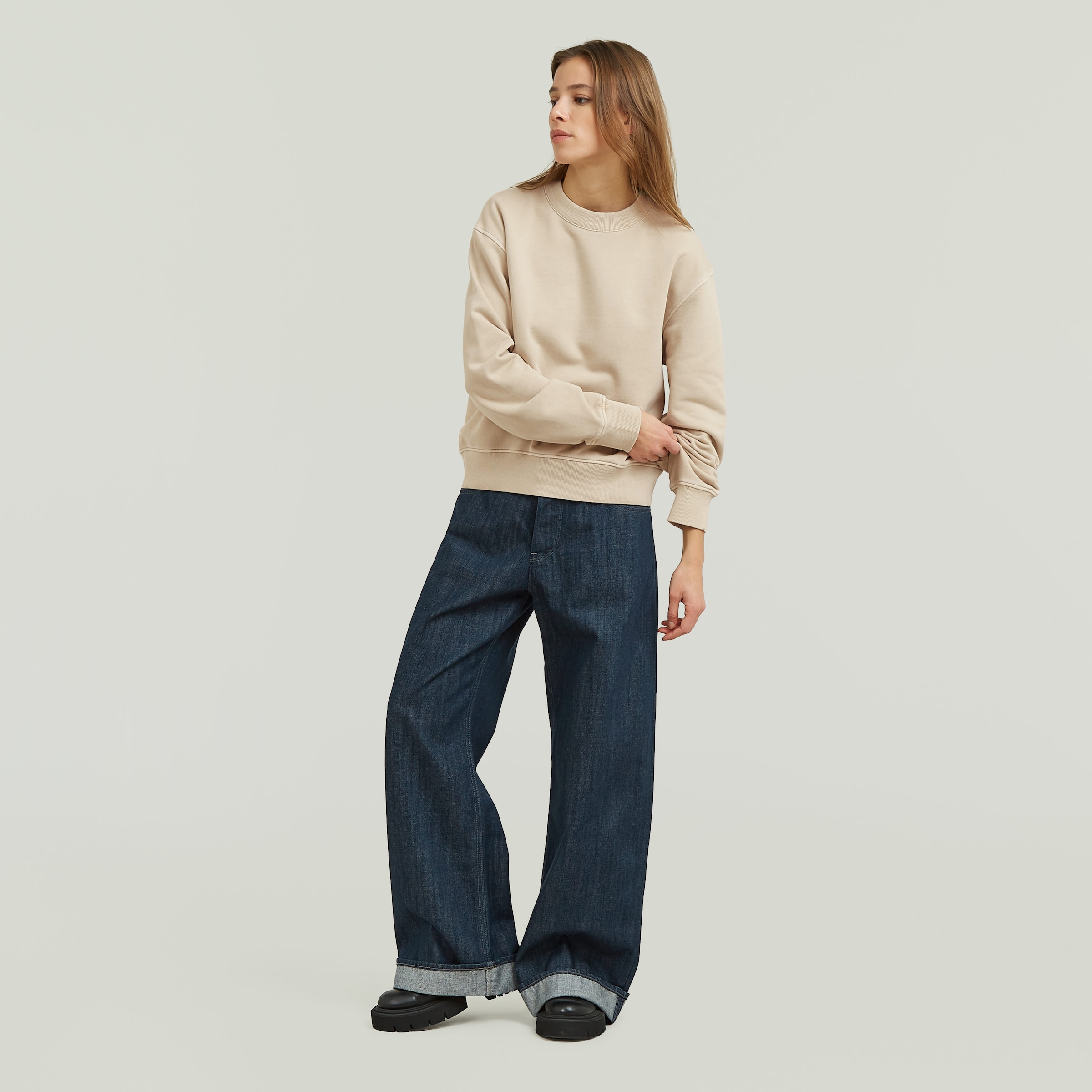 G-STAR Sweatshirt »Unit Relaxed wmn«, aus Baumwolle, Rundhalsform
