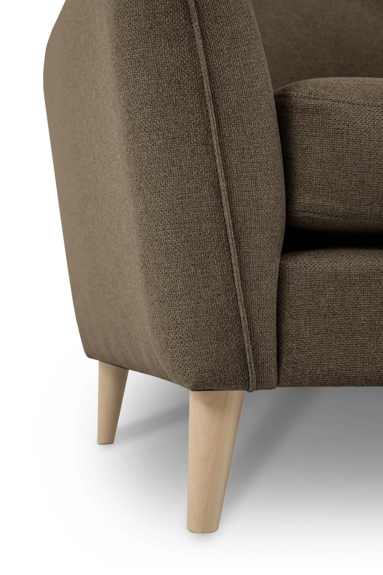 Home affaire 3-Sitzer »MARSEILLE Sofa 206 cm«, mit Massivholzbeinen aus Eiche, verschiedene Bezüge und Farbvarianten