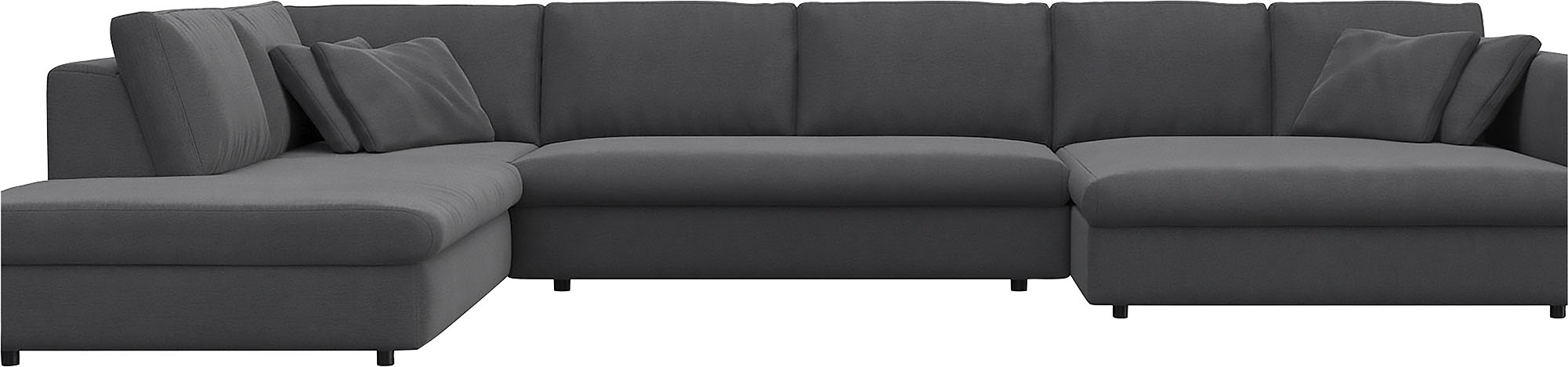 FLEXLUX Wohnlandschaft »Lovane, U-Form, bequem und komfortabel« Weich & anschmiegsam, große Sitztiefe auf Kaltschaum, Dekokissen inkl.