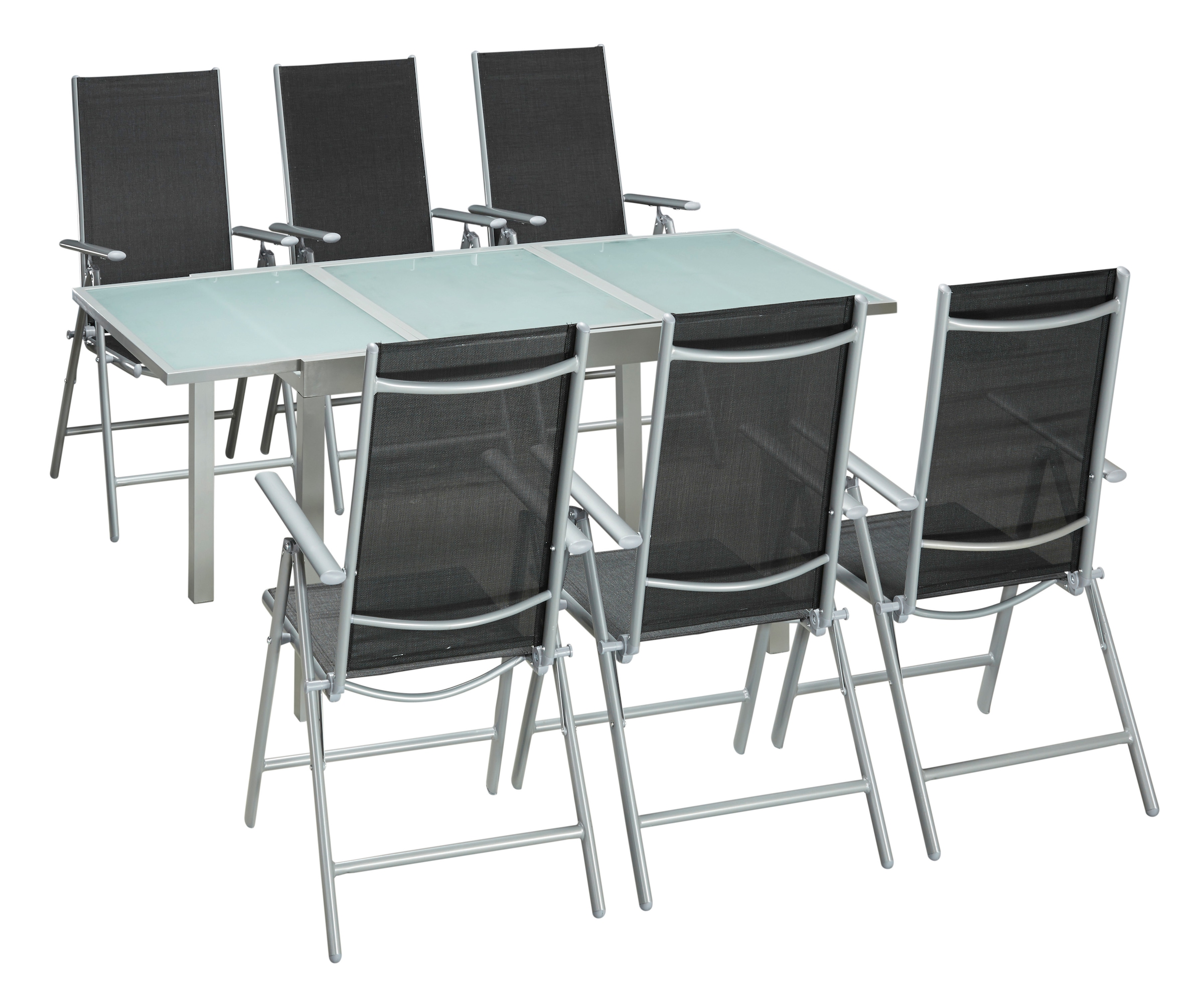 MERXX Garten-Essgruppe »Lima«, (Set, 7 tlg.), inkl. 6 Sesseln und  ausziehbarem Tisch (120 - 180 cm) online kaufen | mit 3 Jahren XXL Garantie