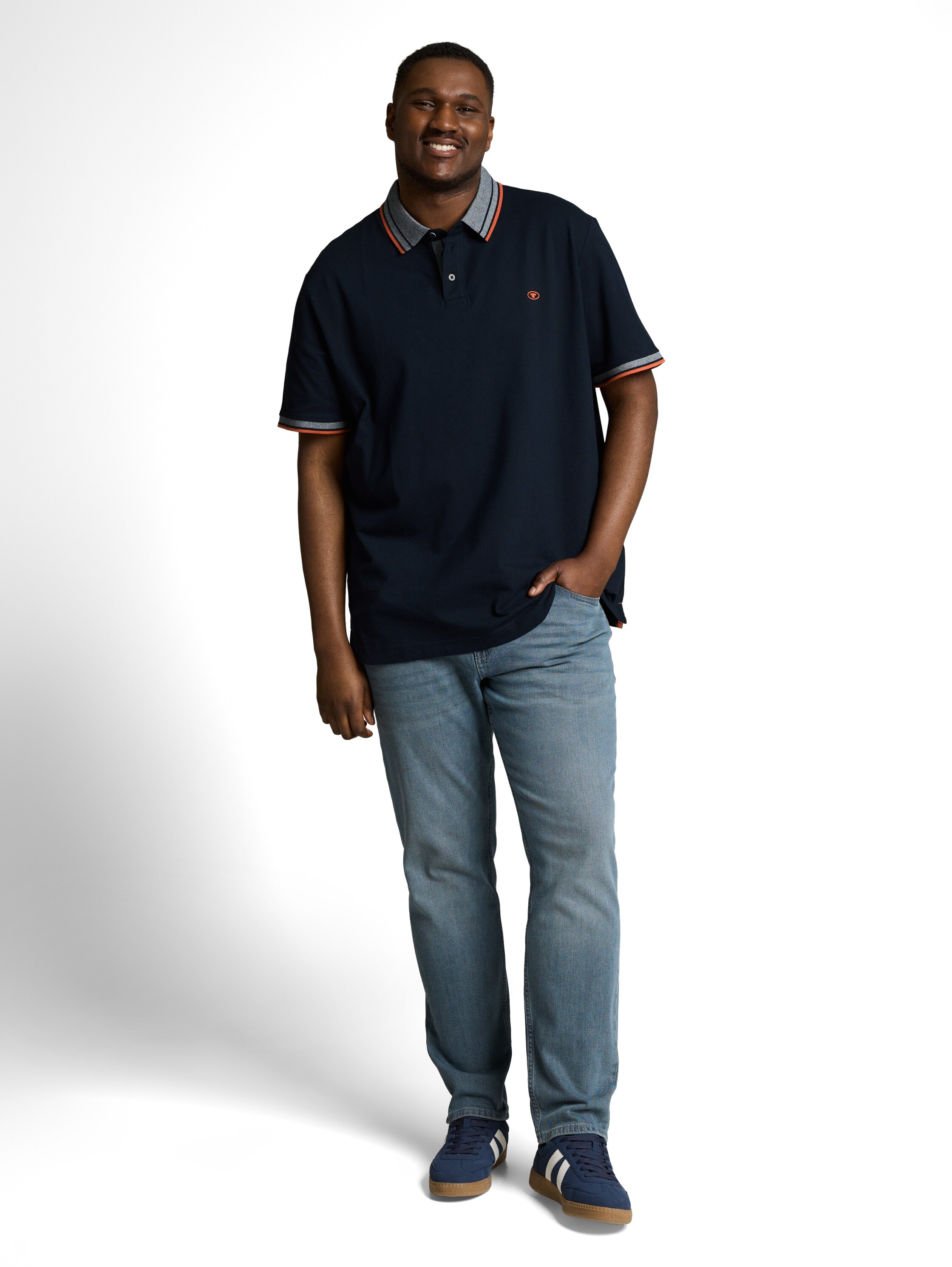 TOM TAILOR PLUS Poloshirt mit Logo Print