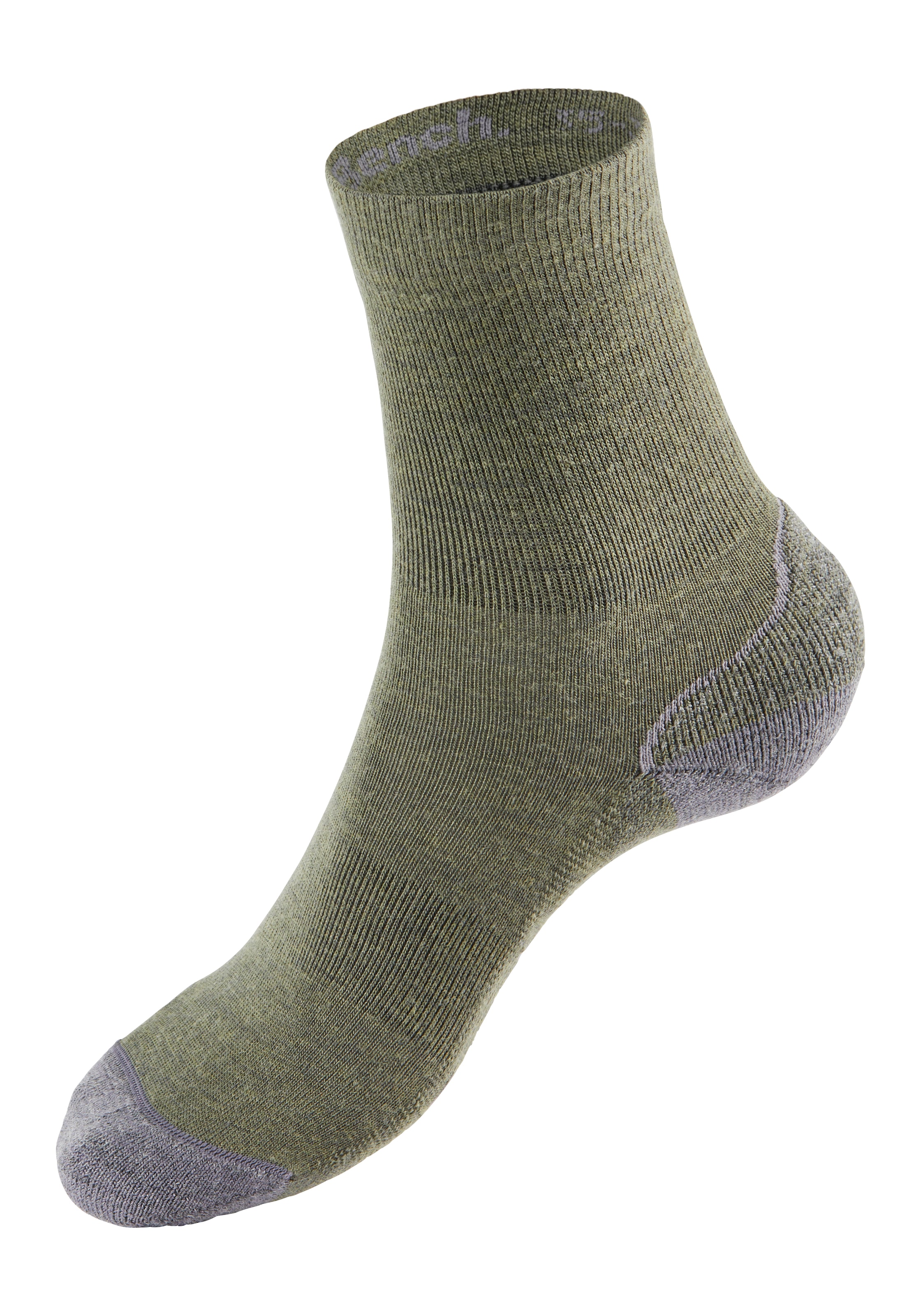 Bench. Wandersocken, (2 Paar), Wollsocken aus flauschigem Material mit 51% Wolle