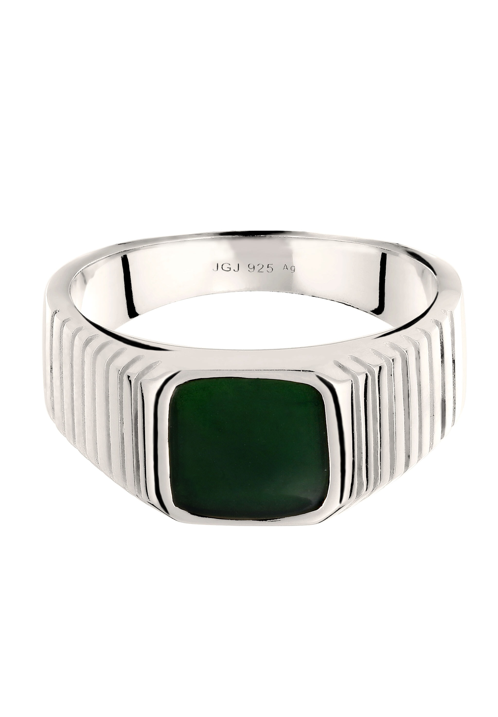 Kuzzoi »Ring Siegelring Emaille Grün 925 Sterling Silber«