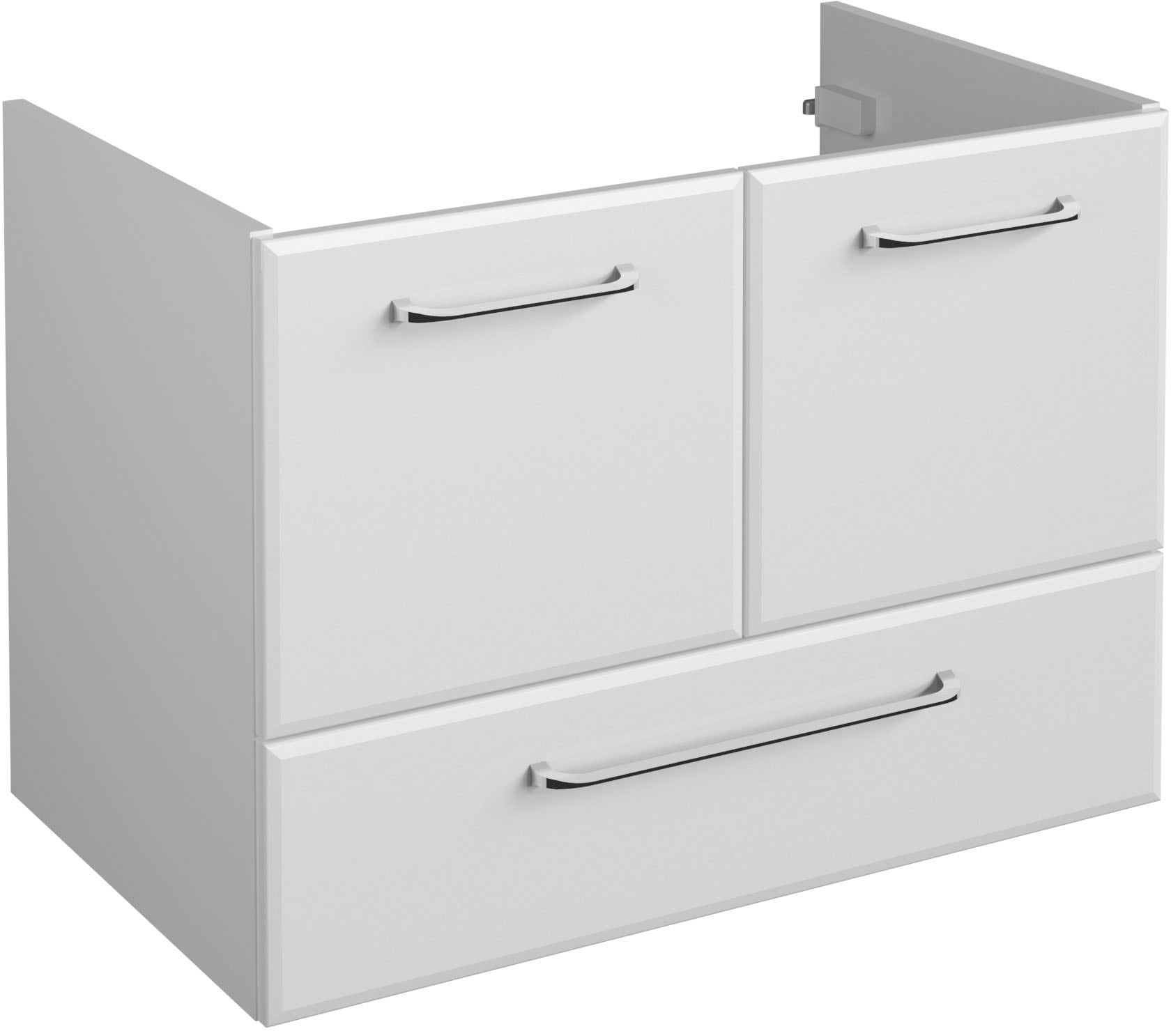 Saphir Badmöbel-Set »Quickset 341 3-teilig, Keramik-Waschtisch und LED-Spiegelschrank« Set, 3 Stk. tlg.