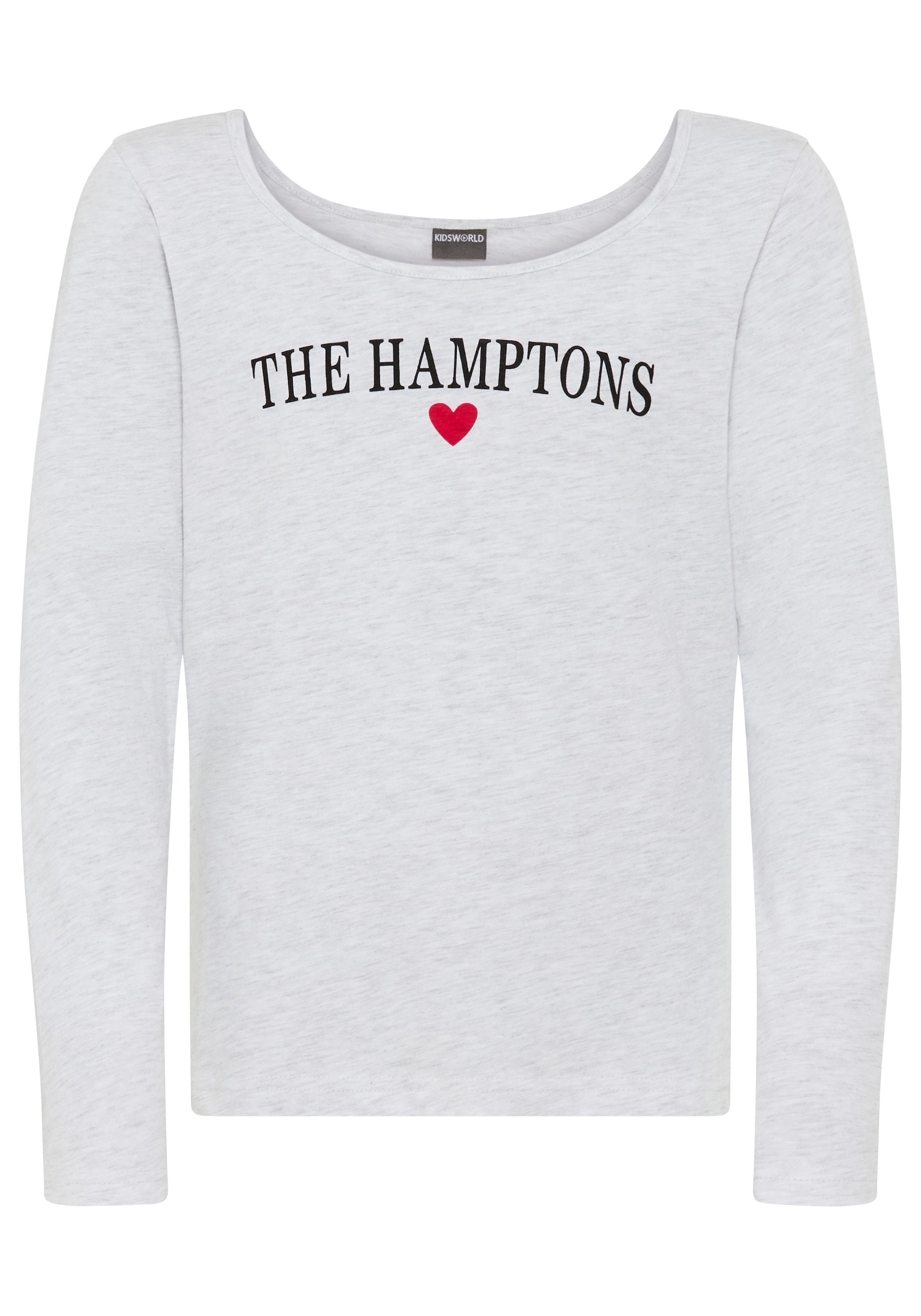 KIDSWORLD Langarmshirt »Shirt mit Hamptons-Druck für Mädchen« Tieferer Ausschnitt