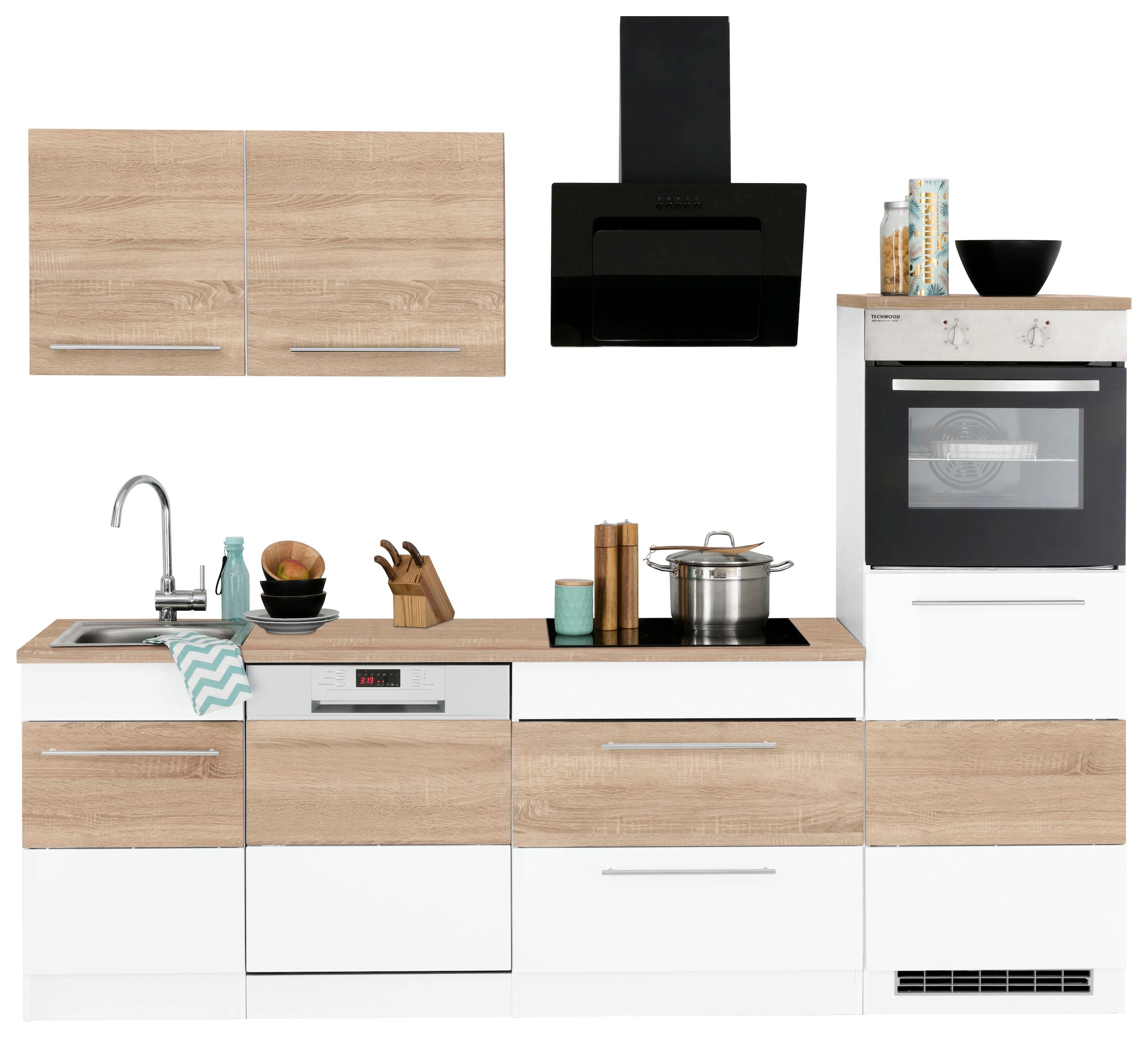 KOCHSTATION Küchenzeile »KS-Trient« Breite 250 cm, wahlweise mit E-Geräten, mit Arbeitsplatte