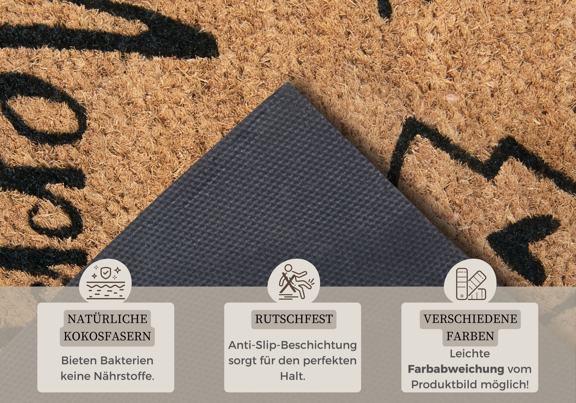 HANSE Home Fußmatte »Mix Mats Kokos Christmas Trees«, rechteckig, 15 mm Höhe, Weihnachten, Schmutzfangmatte, Outdoor, Rutschfest, Innen, Kokosmatte