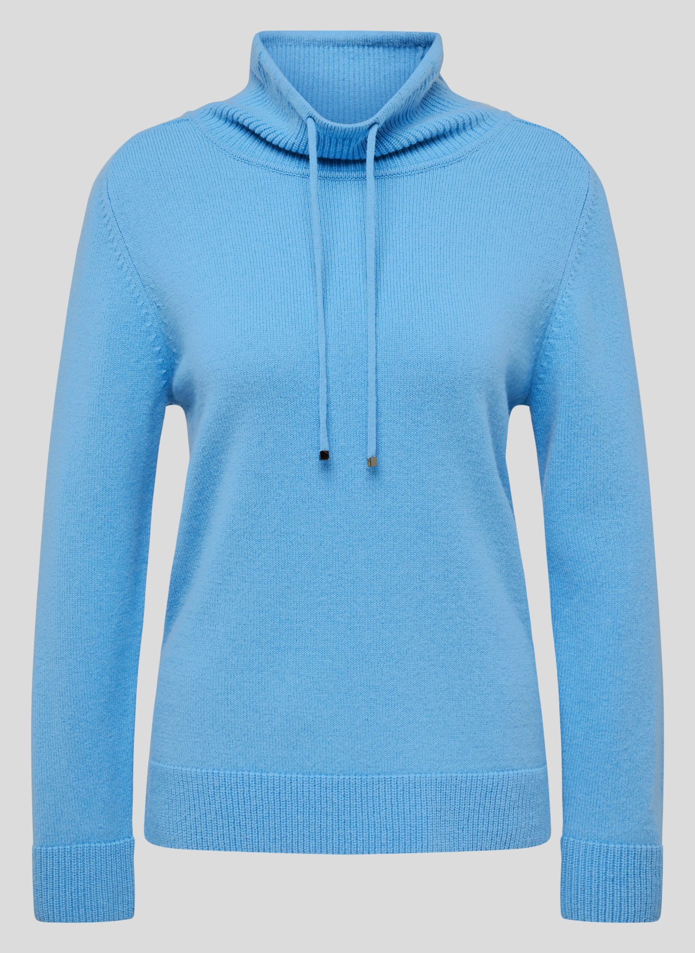 Rabe Strickpullover, mit Stehkragen und Kordelzug