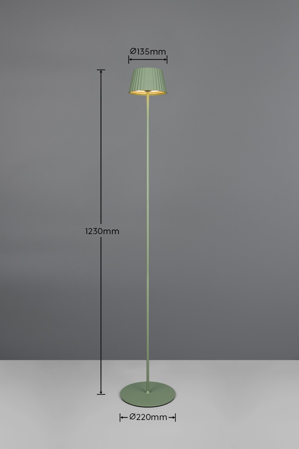 TRIO Leuchten LED Außen-Stehlampe »SUAREZ«, 1 flammig, Leuchtmittel LED-Board | LED fest integriert, Outdoor Akku Stehleuchte 123 cm, Touch-Dimmer, USB-C Anschluss, IP44