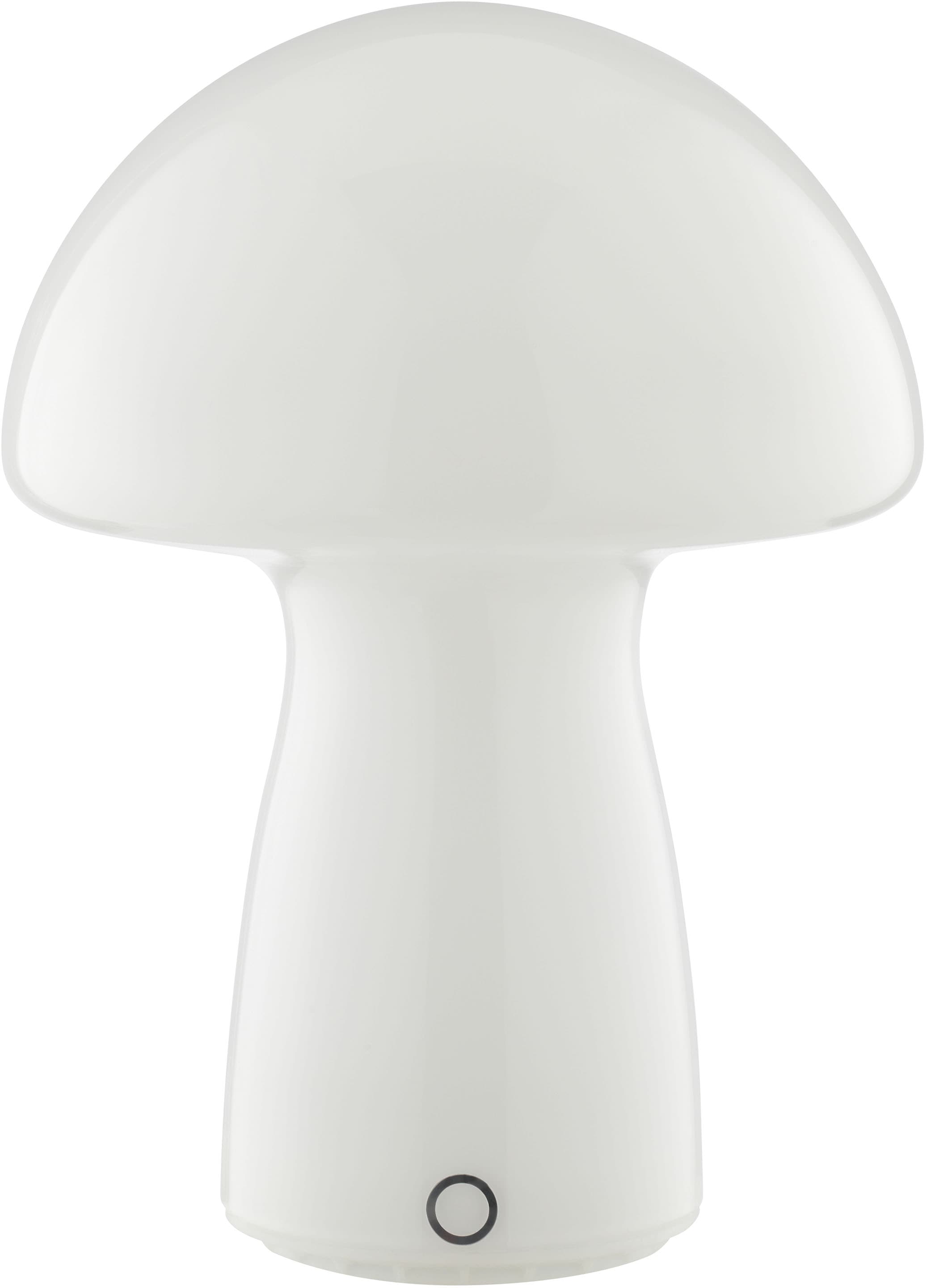 Brilliant LED Tischleuchte »Erik« LED-Modul 1 Stk. Warmweiß Pilzleuchte aus Glas mit Akku, 250 lm, 2700 K, H 22 cm, dimmbar