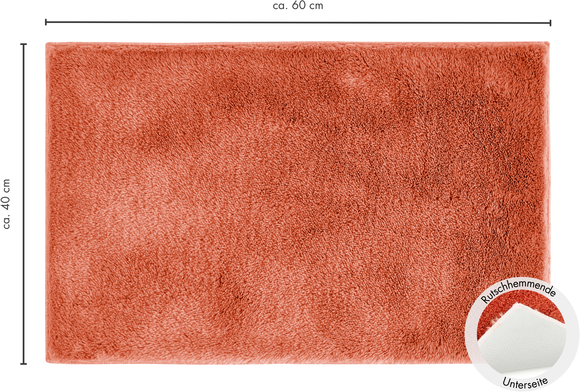 Andiamo Badematte »Florida« Höhe 23 mm rutschhemmend beschichtet fußbodenheizungsgeeignet | schnell trocknend Uni Farben, besonders weich, auch als 2er Set erhältlich