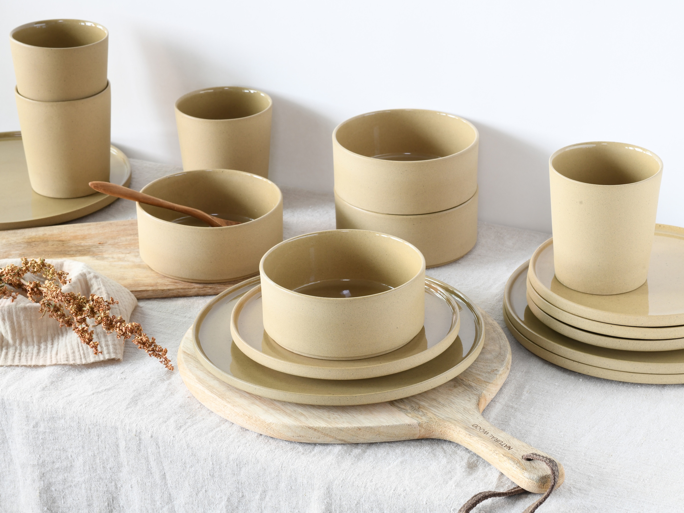 CreaTable Dessertteller »Futuro« Teller Set für 4 Personen, Ø 20 cm, Steinzeug
