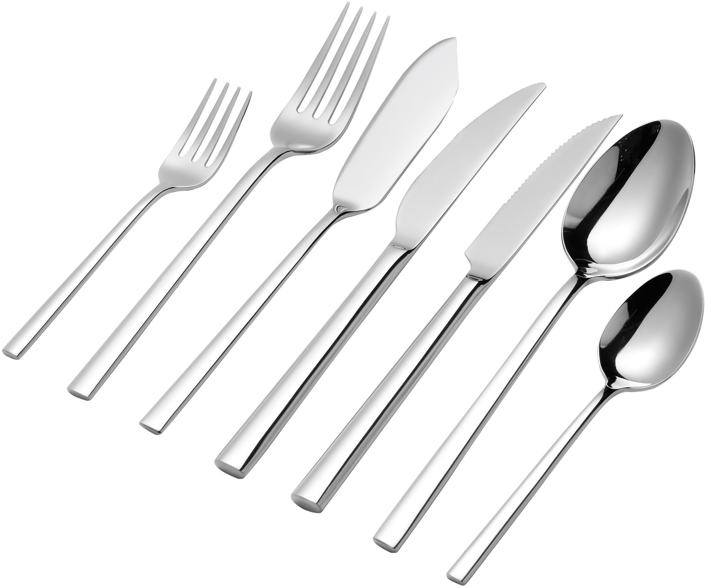 Hanseatic Besteck-Set "SMART, wahlweise in glänzender oder matter Optik" leichtes und minimalistisches Design