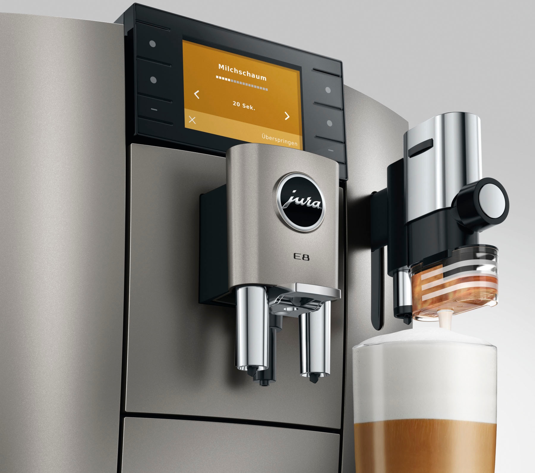 JURA Kaffeevollautomat »15712 E8 (ED), Midnight Silver« 27 Spezialitäten, WiFi, Hot & Light Brew, Sweet