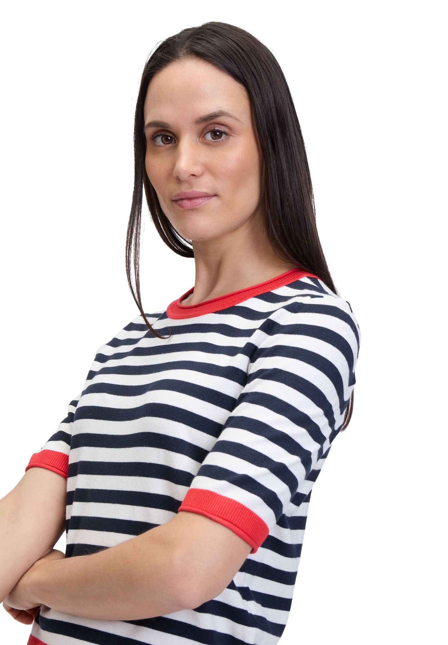Betty Barclay Rundhalspullover »Basic-Pullover mit Streifen«
