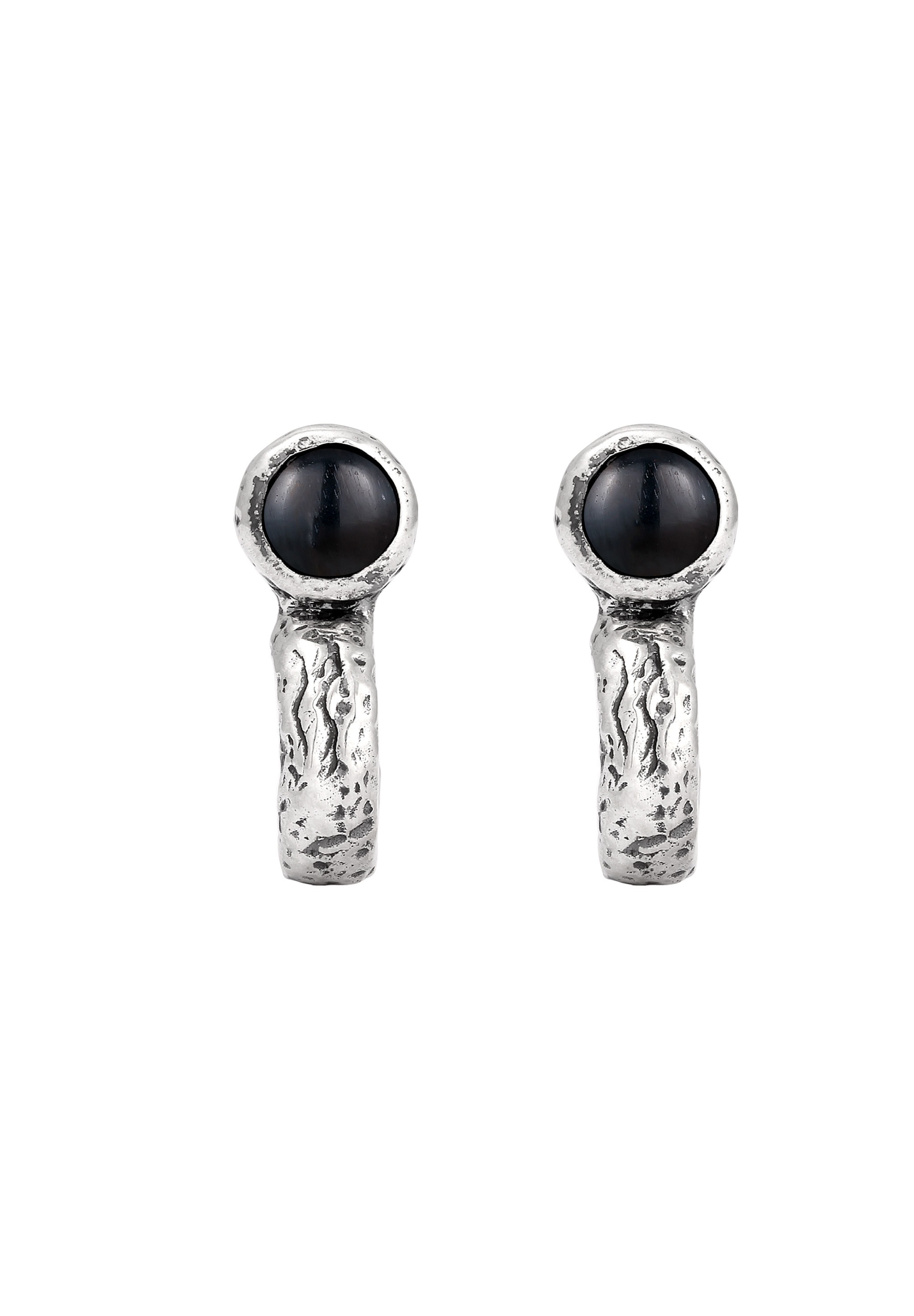 HAZE & GLORY Paar Ohrstecker »Ohrringe Ohrstecker Onyx Schwarz 925 Sterling Silber«