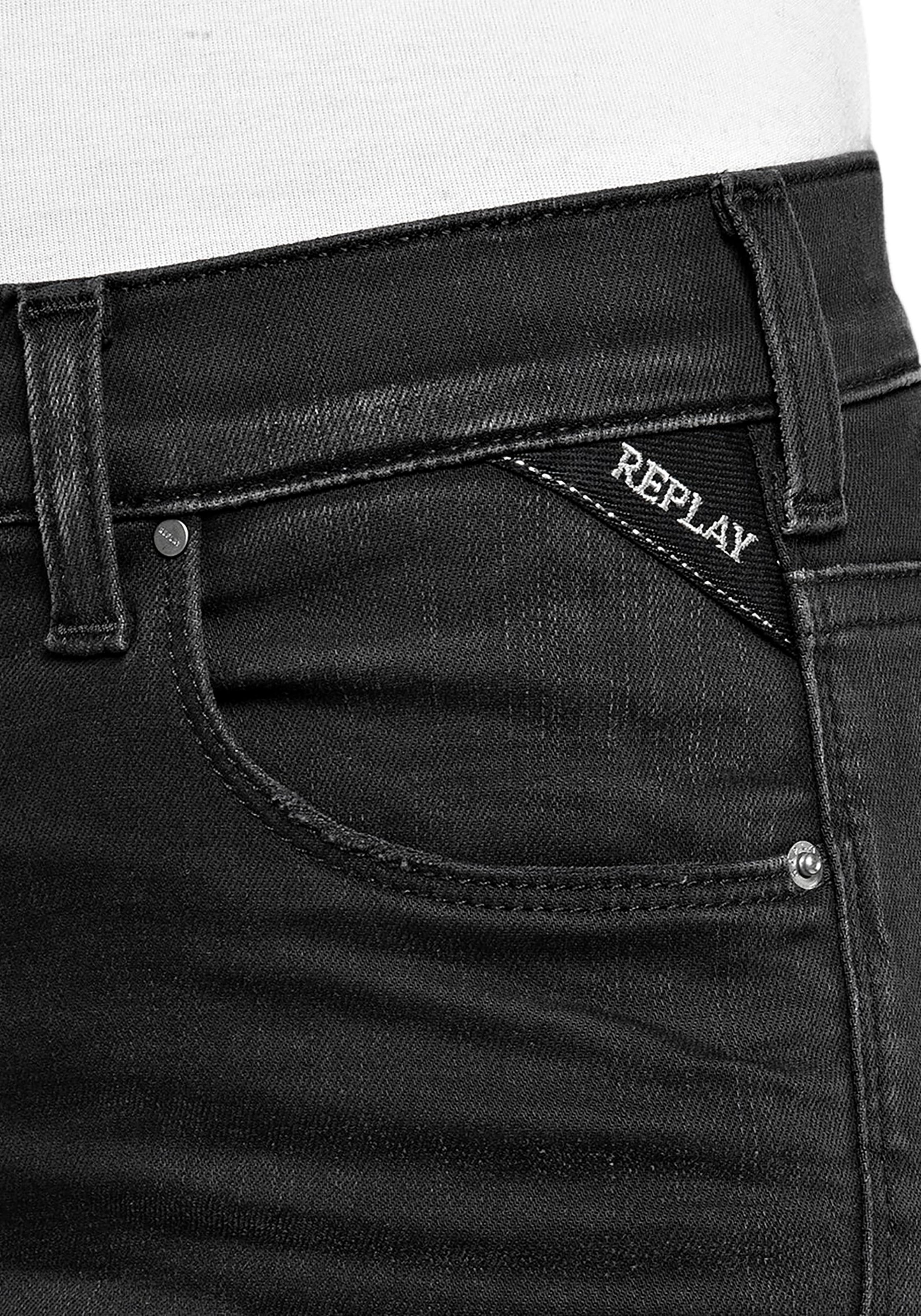 Replay Skinny-fit-Jeans »Luzien-White Shades«, in cooler Used-Waschung