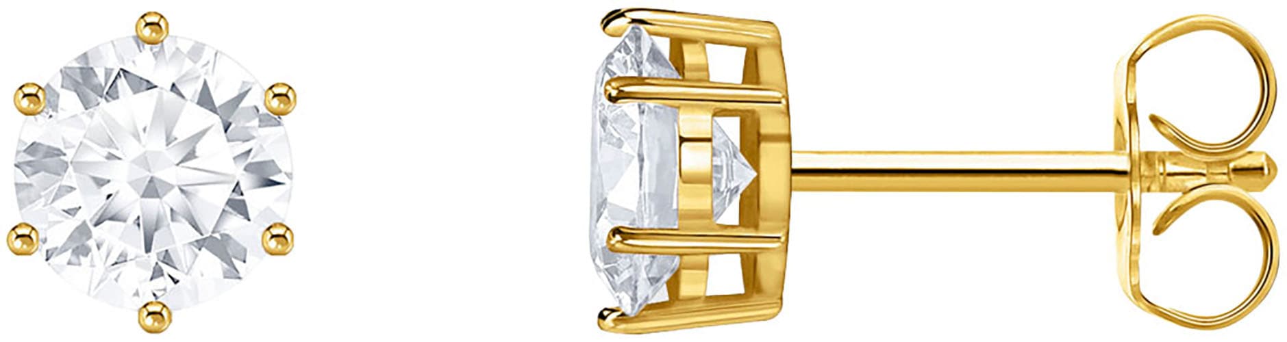 THOMAS SABO Gold Plated Zirconia Stud Earrings H2301-414-14