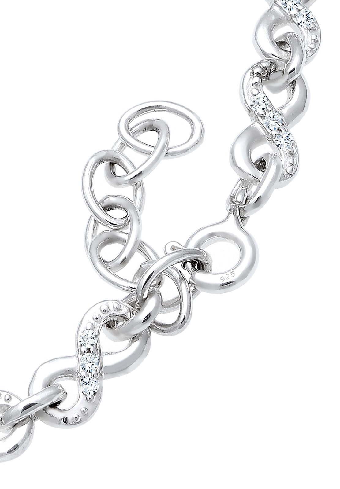 Elli Armkette »Armband Infinity Kristalle 925 Silber Infinitá«