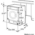 BOSCH Einbauwaschmaschine »WIW28442«, 8, WIW28442, 8 kg, 1400 U/min