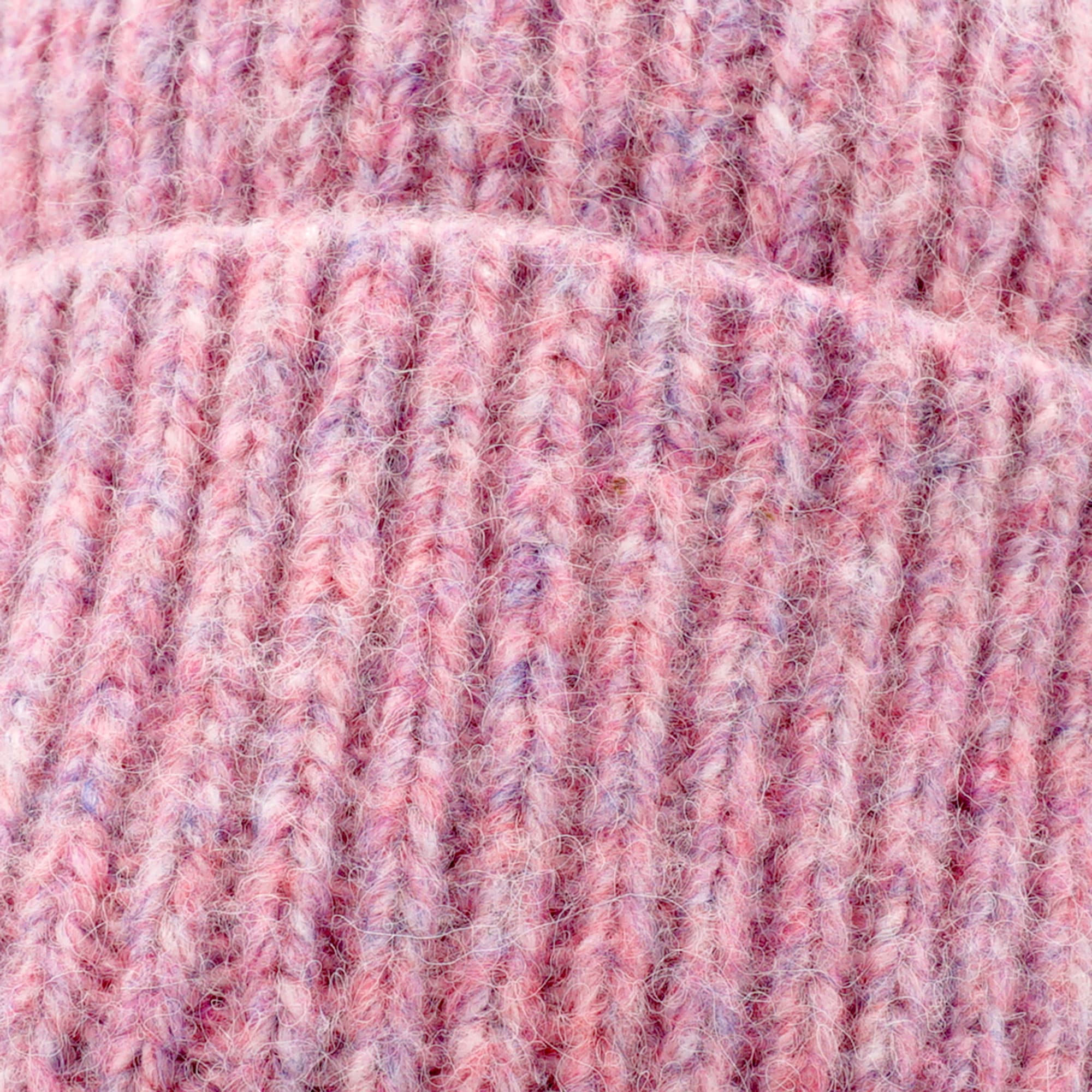 CAPO Strickmütze Melange-Optik, Rippenstrick, breiter Umschlag