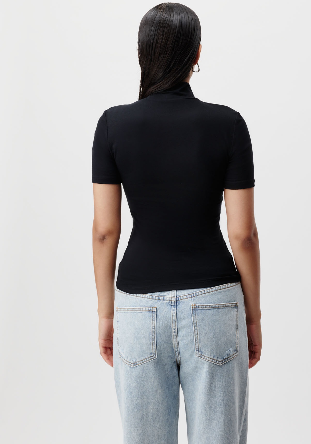 LeGer T-Shirt »Larina«, figurbetont, Stehkragen