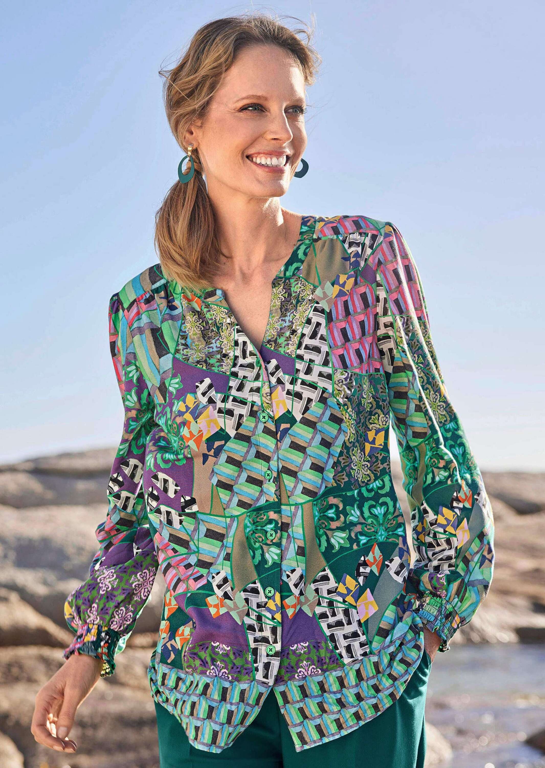 GOLDNER Klassische Bluse »Druckbluse«
