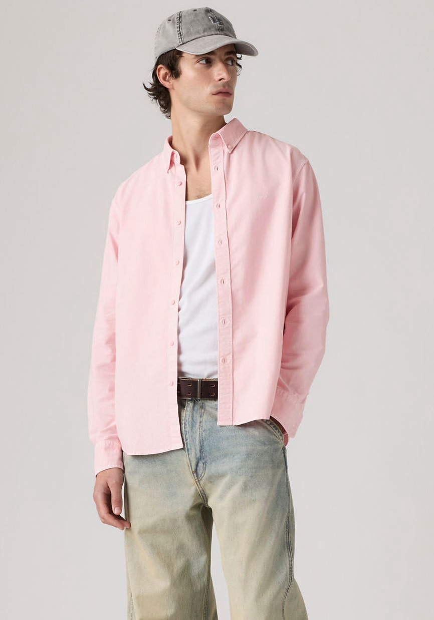 Levi's® Langarmhemd »AUTHENTIC BUTTON DOWN« mit Ton-in-Ton Logostickerei auf der Brust