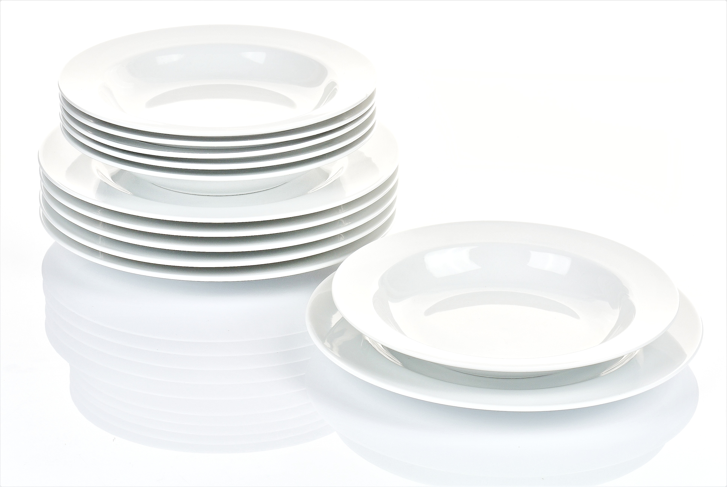 Retsch Arzberg Tafelservice »HEIKE WEISS, Geschirr-Set 12-teilig, Teller-Set aus Porzellan, rund« Tafelgeschirr in zeitlosem Design - für jeden Anlass und jedes Alter
