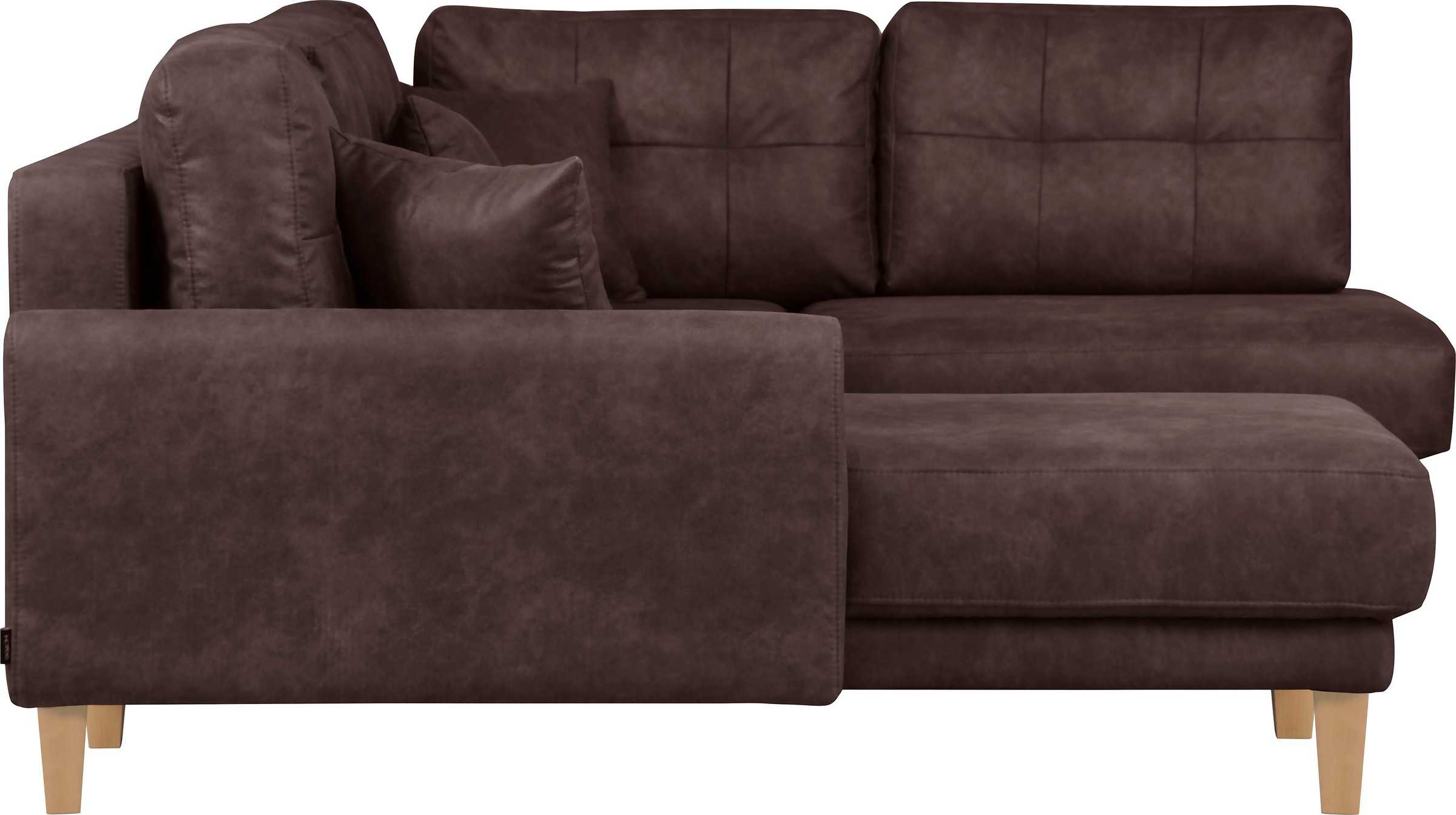 Home affaire Wohnlandschaft »TRIPLO U-Form wahlweise mit Schlaffunktion, B/T/H: 310/192/90 cm«, Schlafsofa, auch mit Bettkasten, Steppung im Rückenkissen