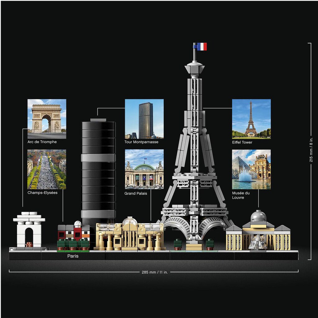 LEGO® Konstruktionsspielsteine »Paris (21044), LEGO® Architecture«, (649 St.)